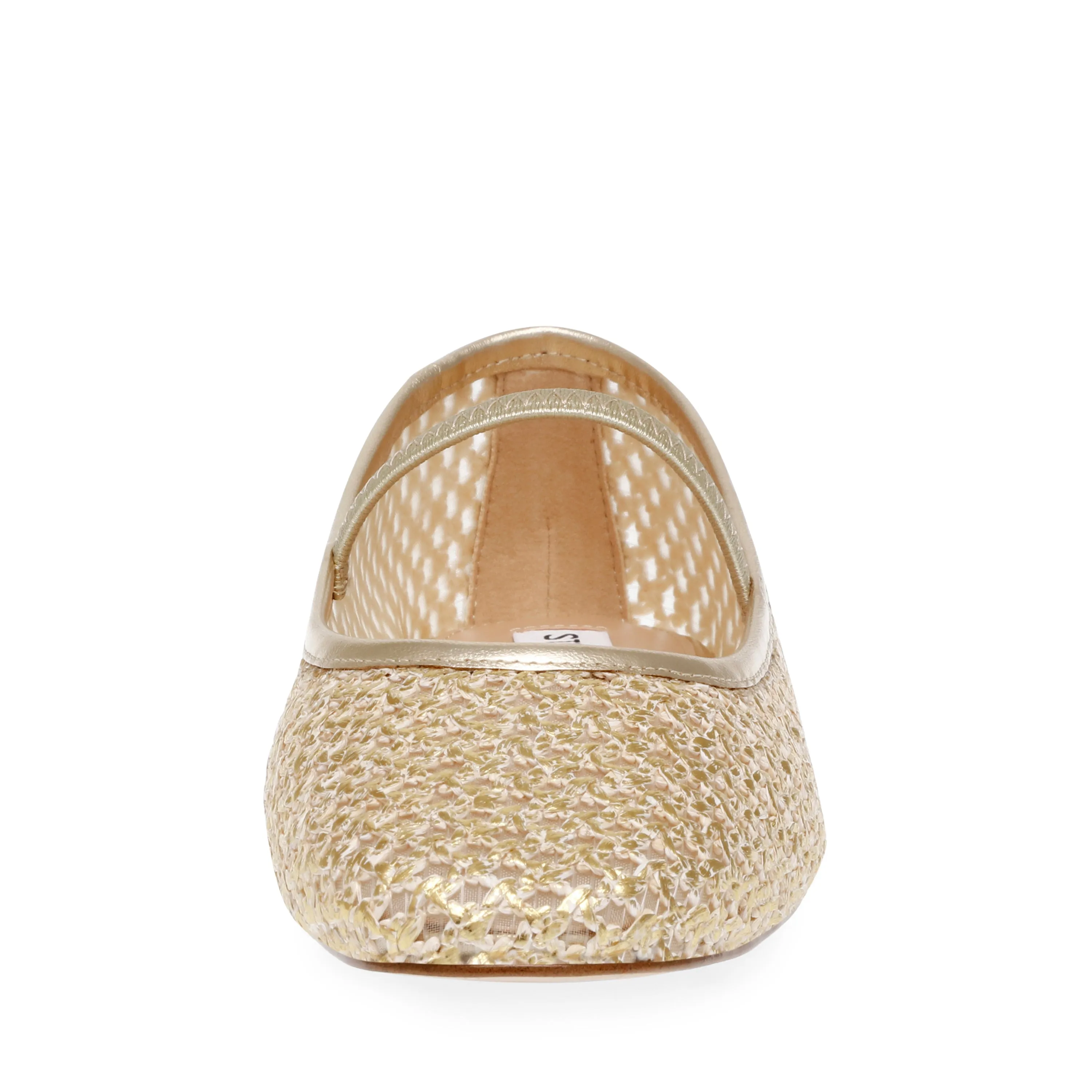 Majorca Flat Shoe GOLD RAFFIA