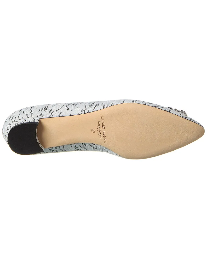 Manolo Blahnik Hangisi Jacquard Flat
