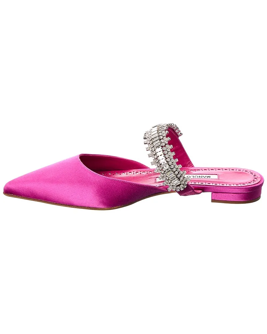 Manolo Blahnik Lutara Satin Flat