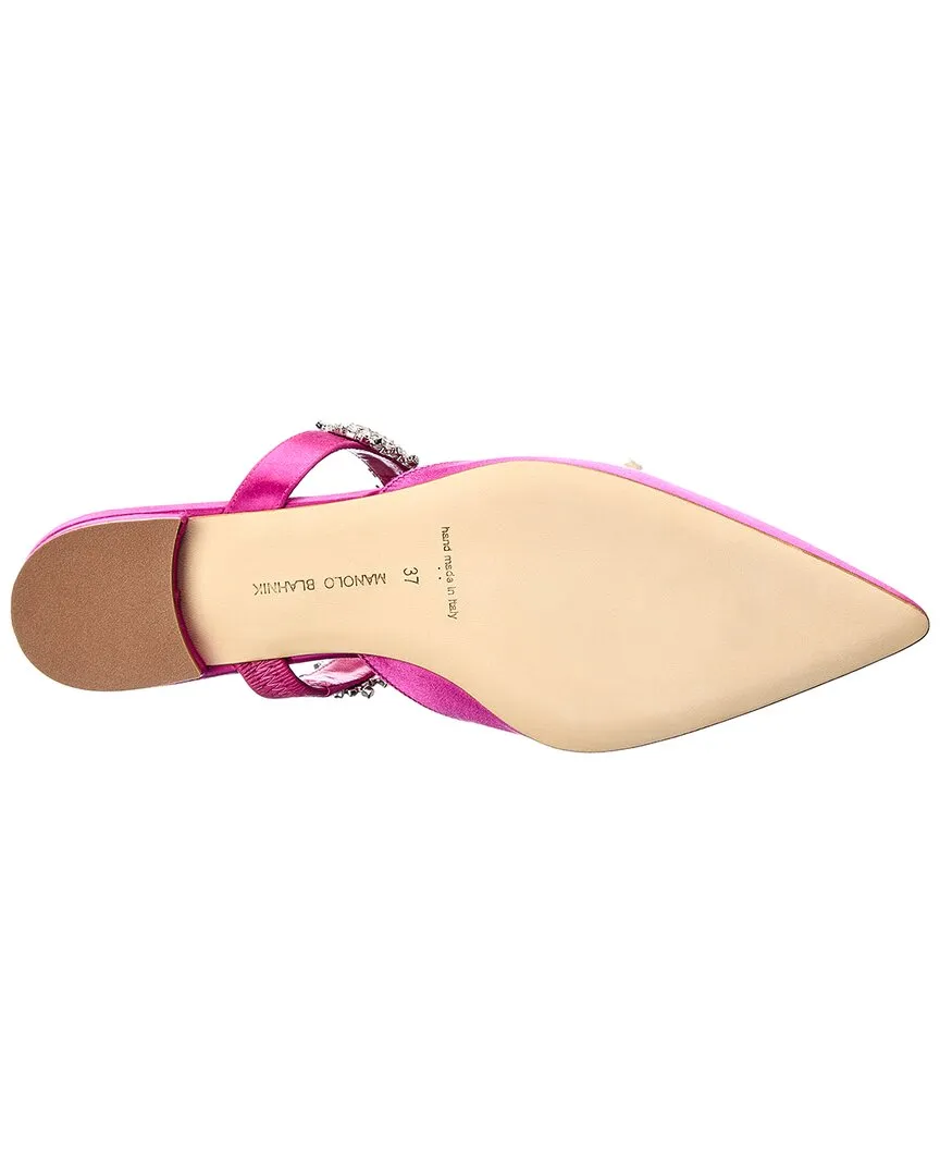 Manolo Blahnik Lutara Satin Flat