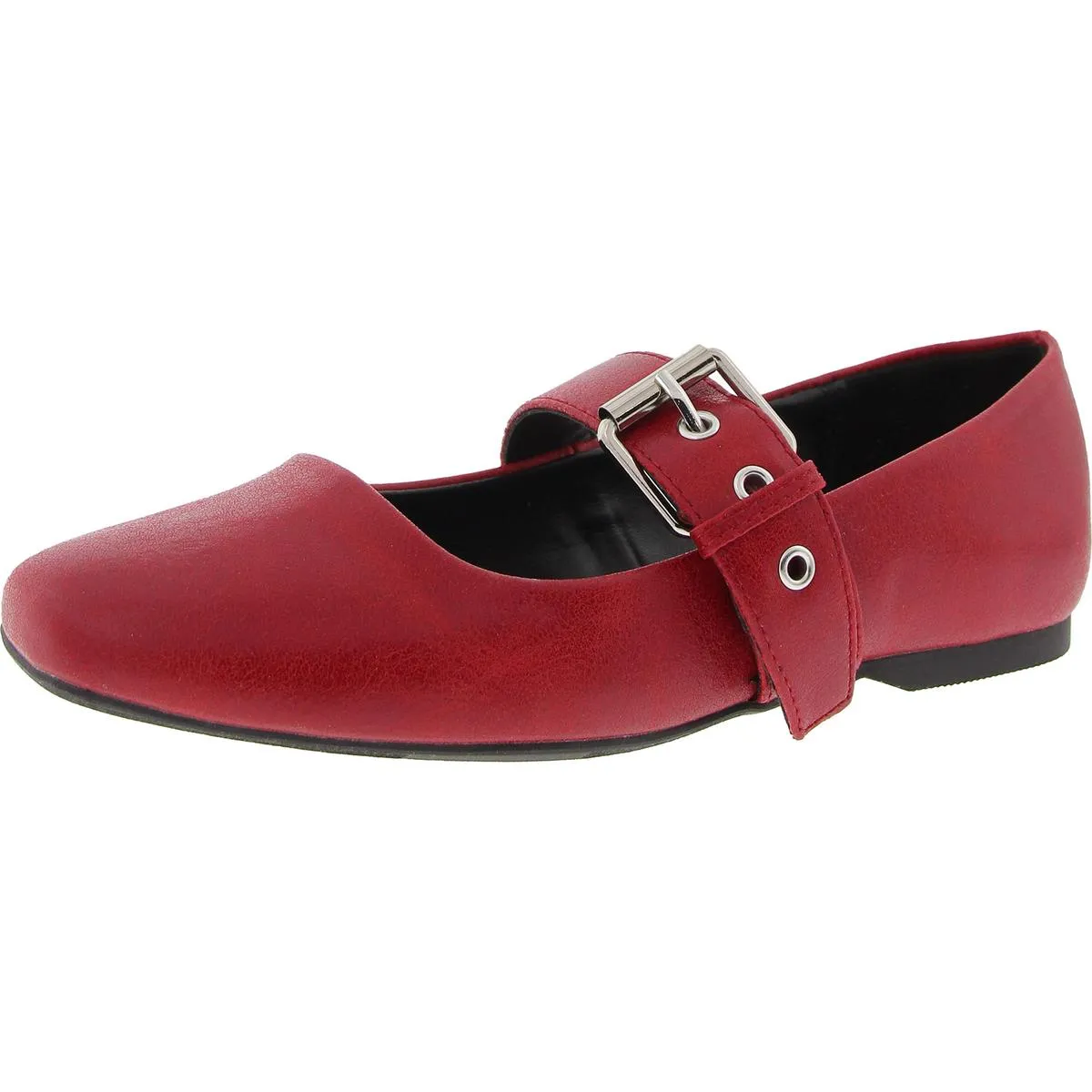Mellie Womens Cushioned Footbed Round Toe Flat Shoes