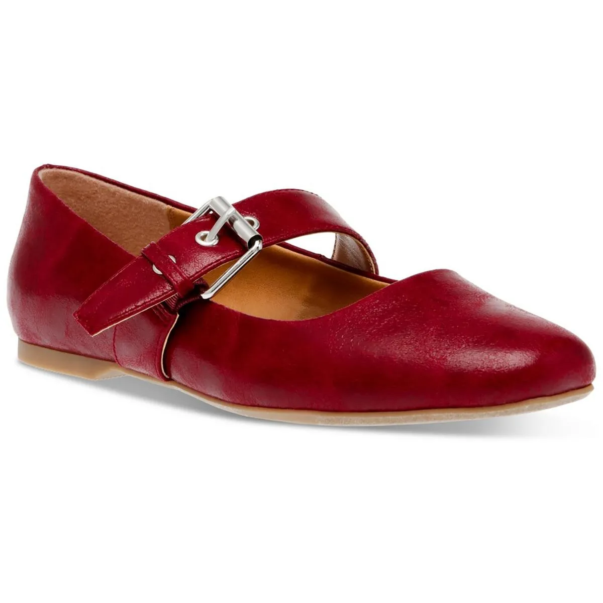 Mellie Womens Cushioned Footbed Round Toe Flat Shoes