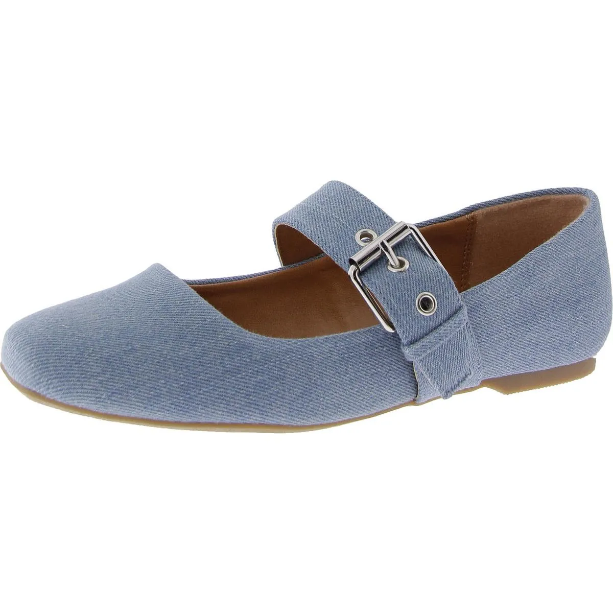 Mellie Womens Cushioned Footbed Round Toe Flat Shoes