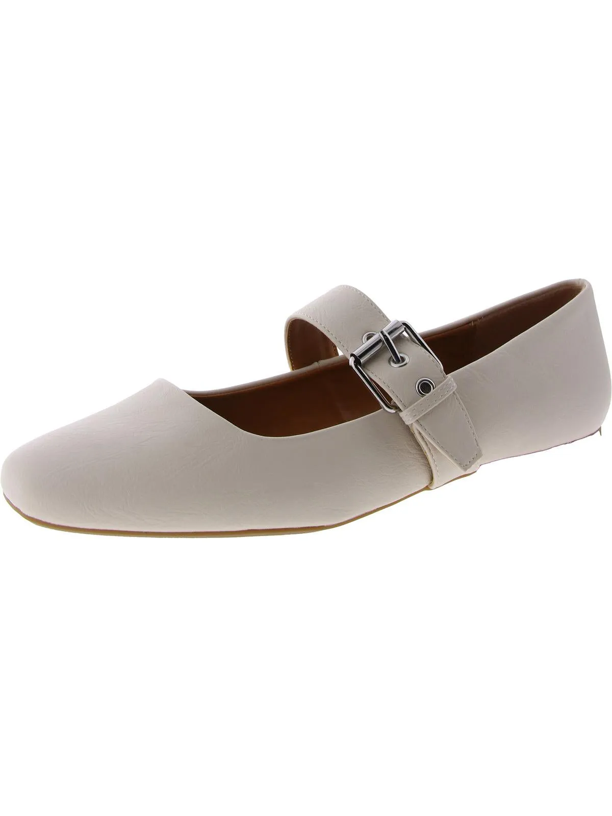 Mellie Womens Cushioned Footbed Round Toe Flat Shoes