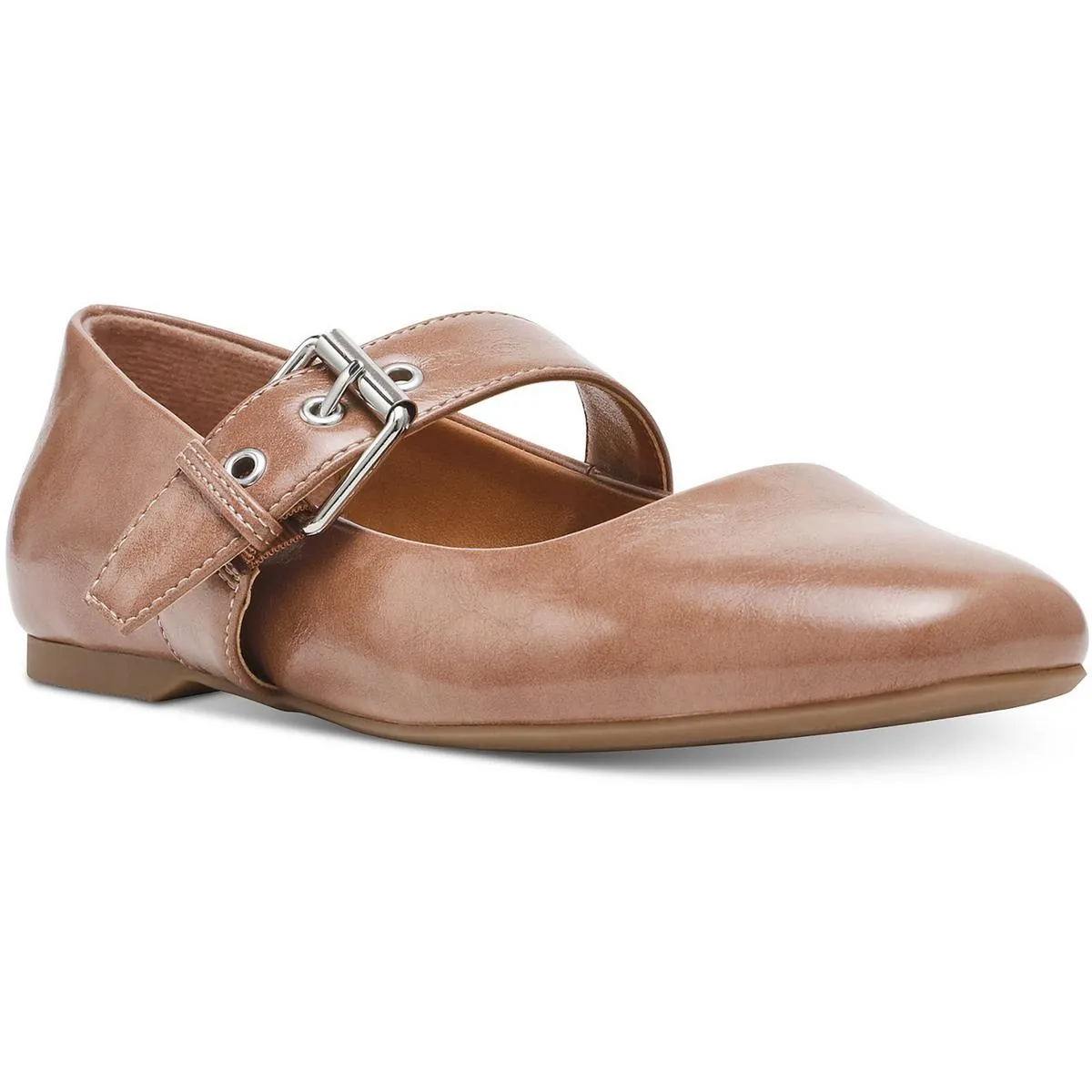 Mellie Womens Cushioned Footbed Round Toe Flat Shoes