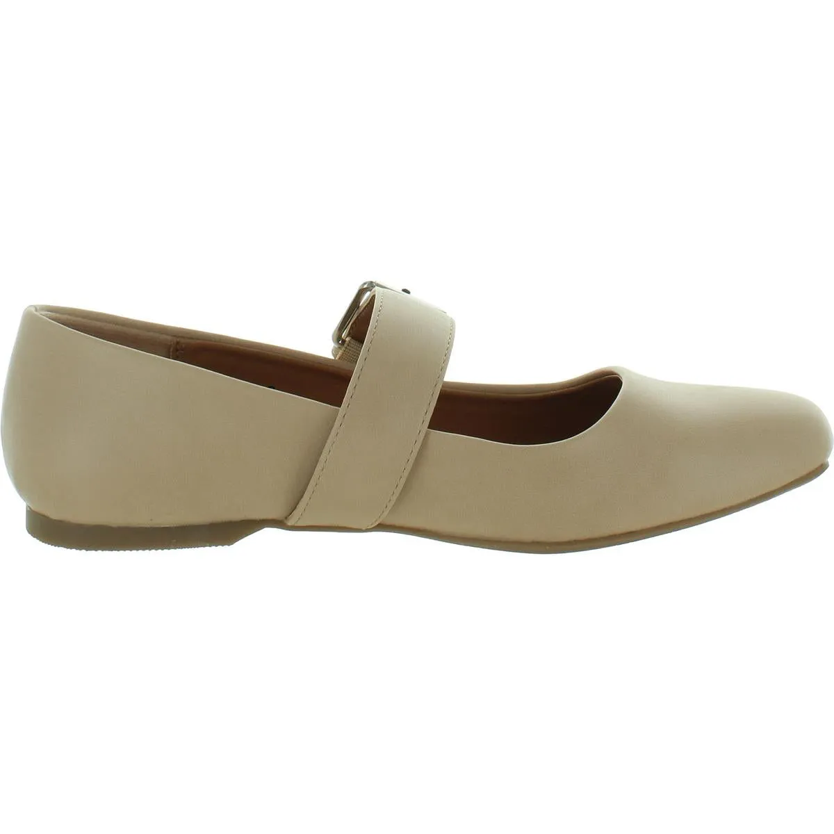 Mellie Womens Cushioned Footbed Round Toe Flat Shoes