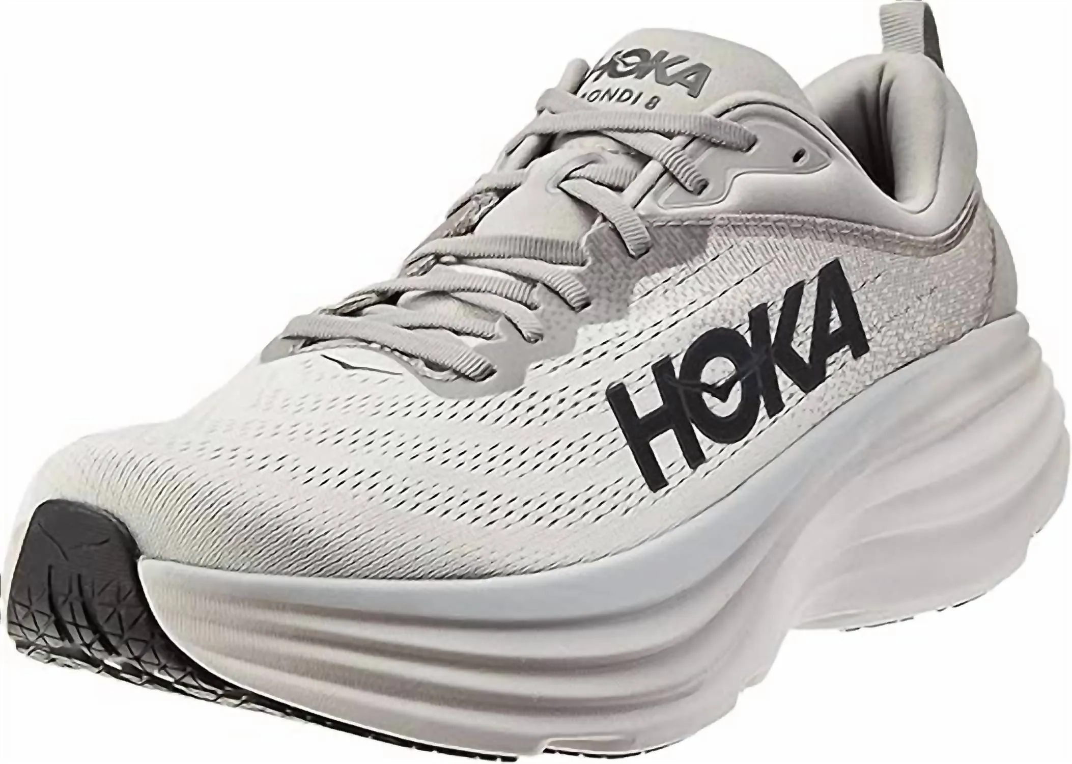 Men's Bondi 8 Running Shoes - Medium Width In Sharkskin/harbor Mist