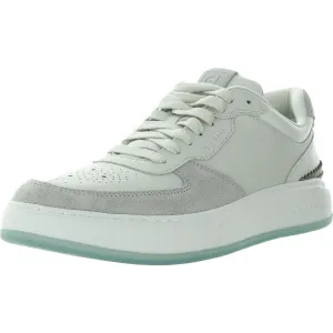 Mens Mixed Media Faux Leather Running & Training Shoes