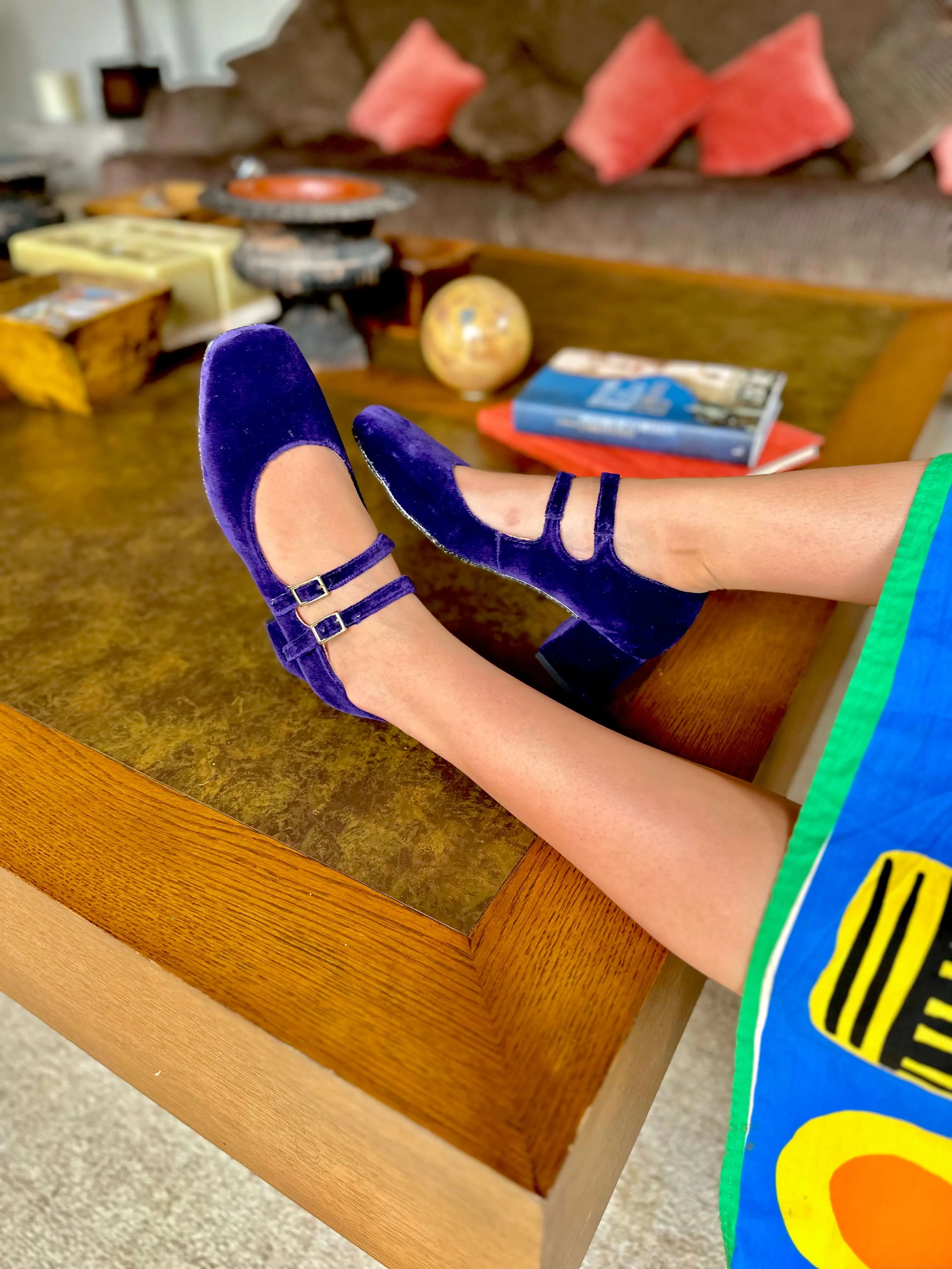 Montmartre Vegan Suede Heeled Pumps | Purple