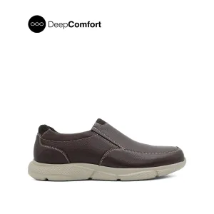 Neil Slip On Men's Shoes - Brown Tumbled Leather