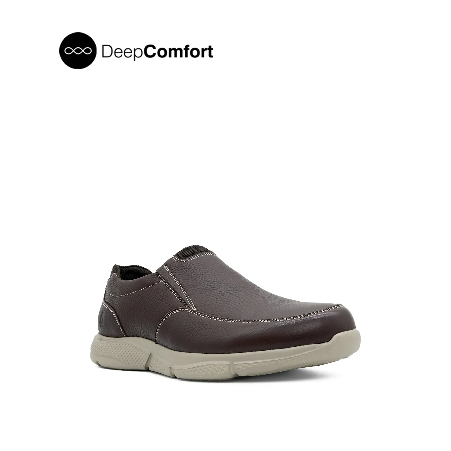 Neil Slip On Men's Shoes - Brown Tumbled Leather