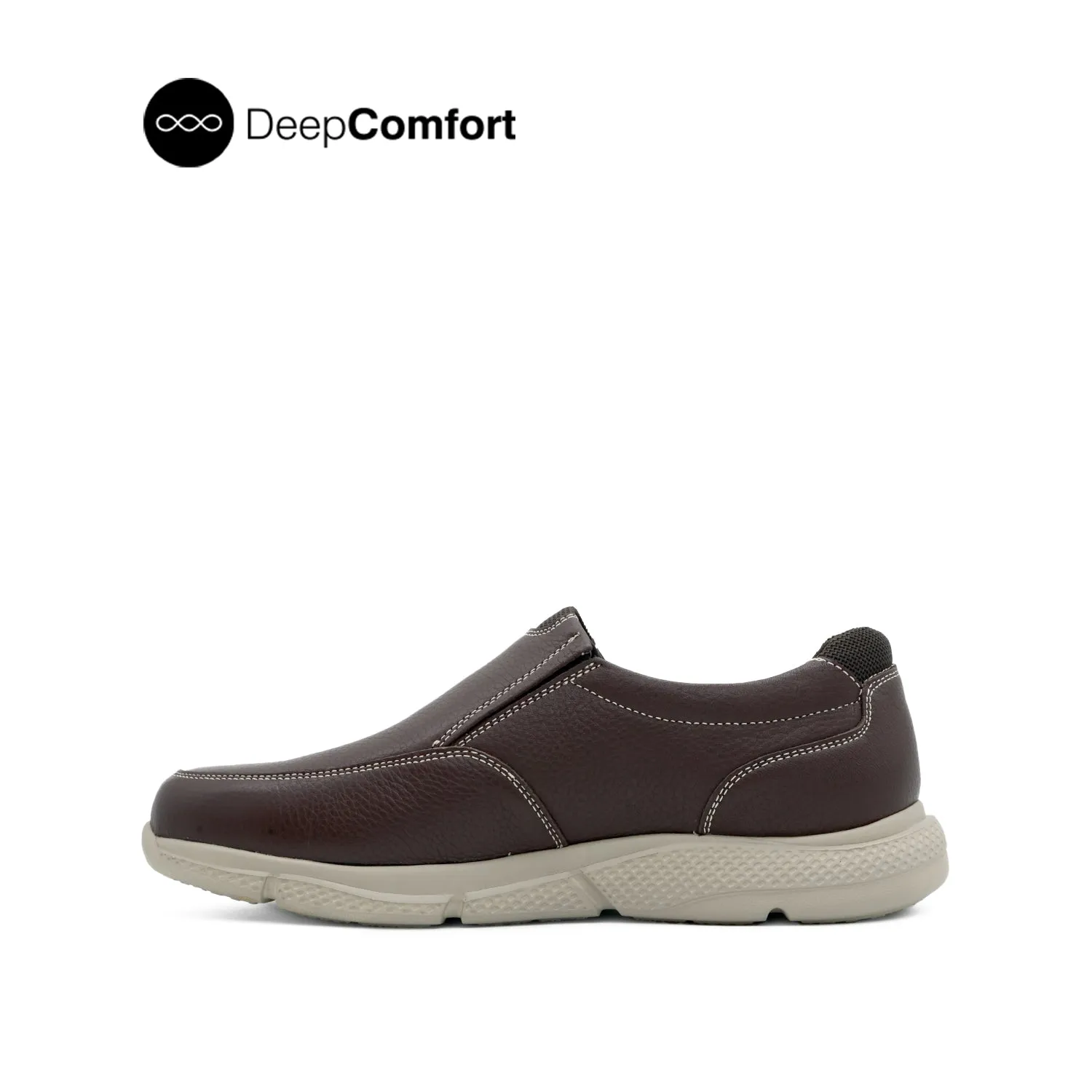 Neil Slip On Men's Shoes - Brown Tumbled Leather