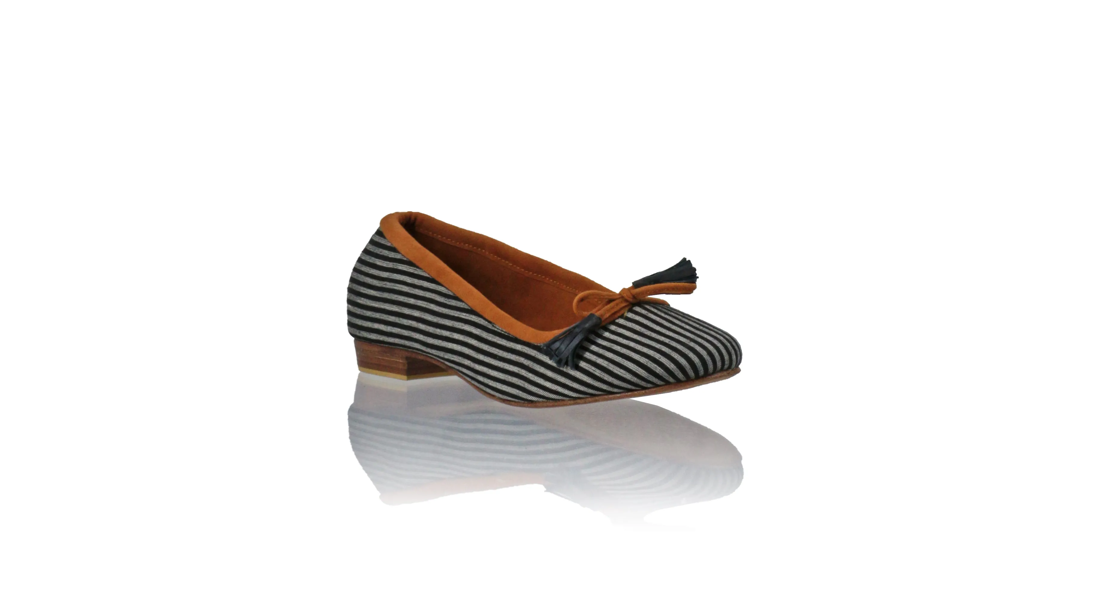 Noemi 20mm Ballet - Black & Grey Lines Endek