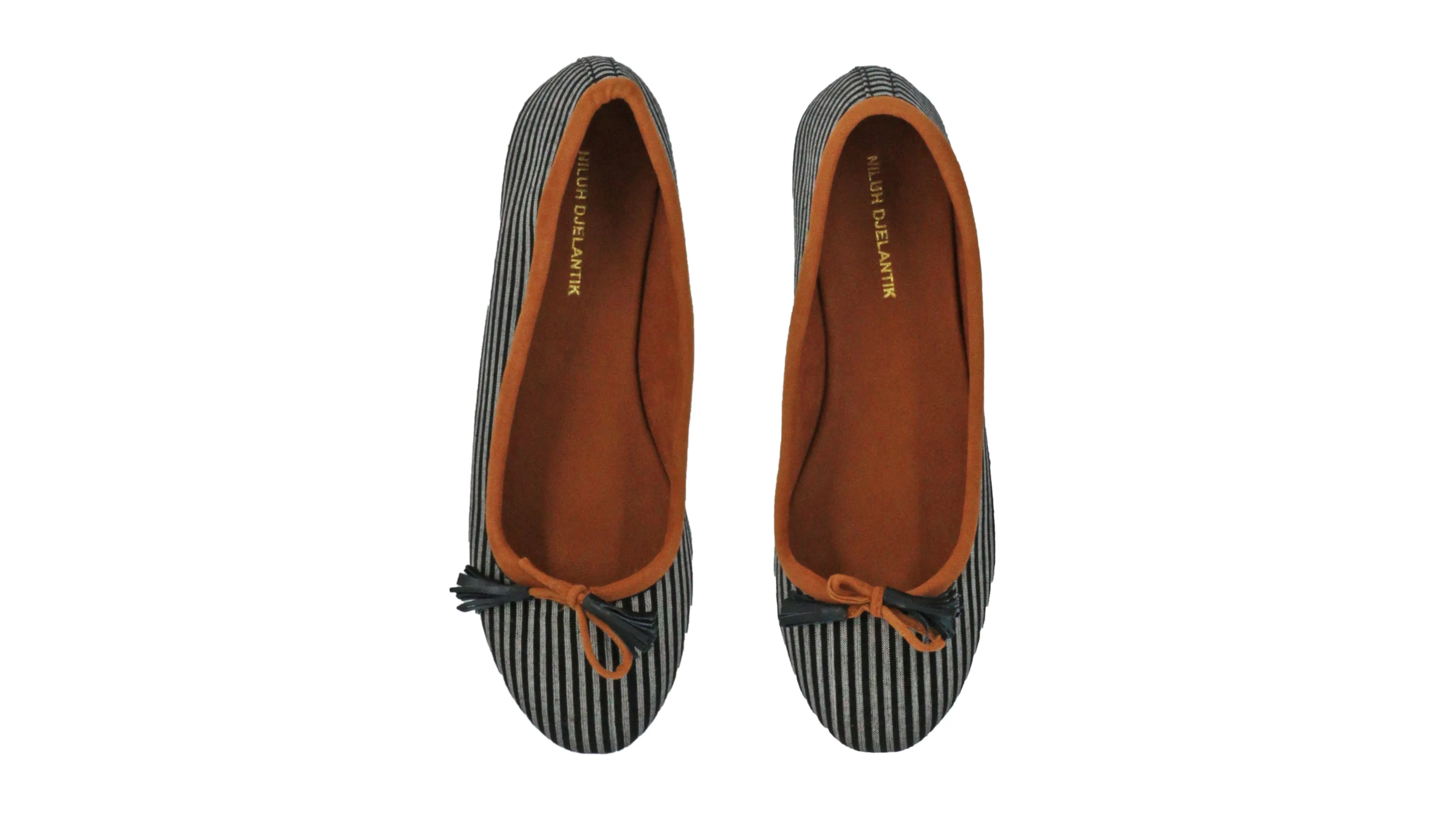 Noemi 20mm Ballet - Black & Grey Lines Endek