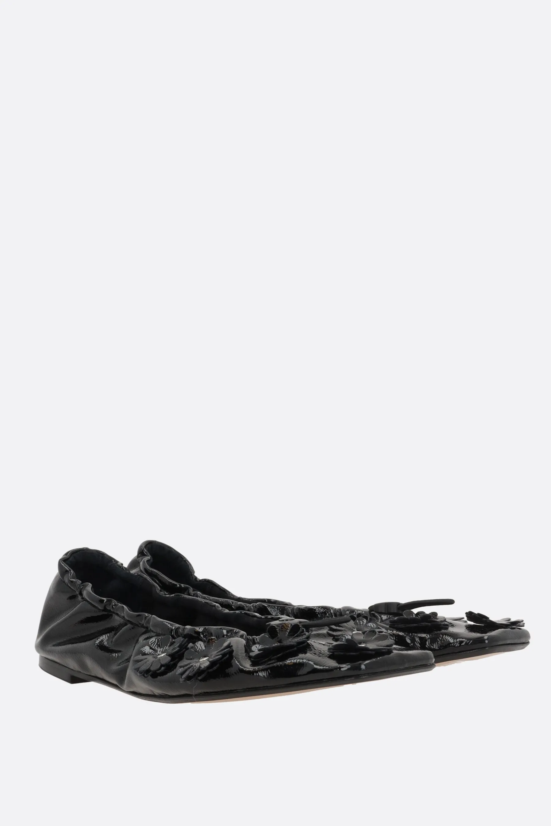 Orbella ballerinas in glossy eco-leather