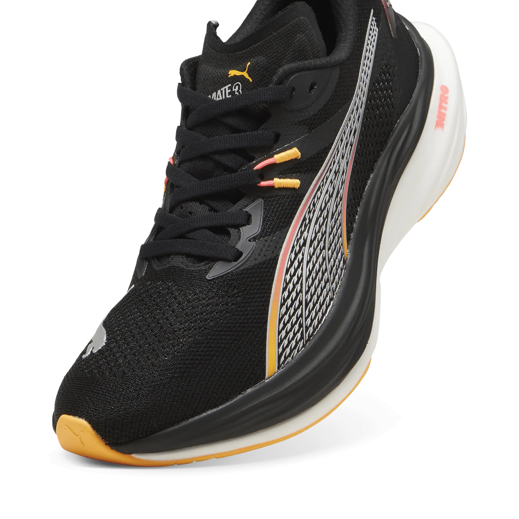 Puma Men's Deviate Nitro 3 Running Shoes in Black/Sun Stream AW24