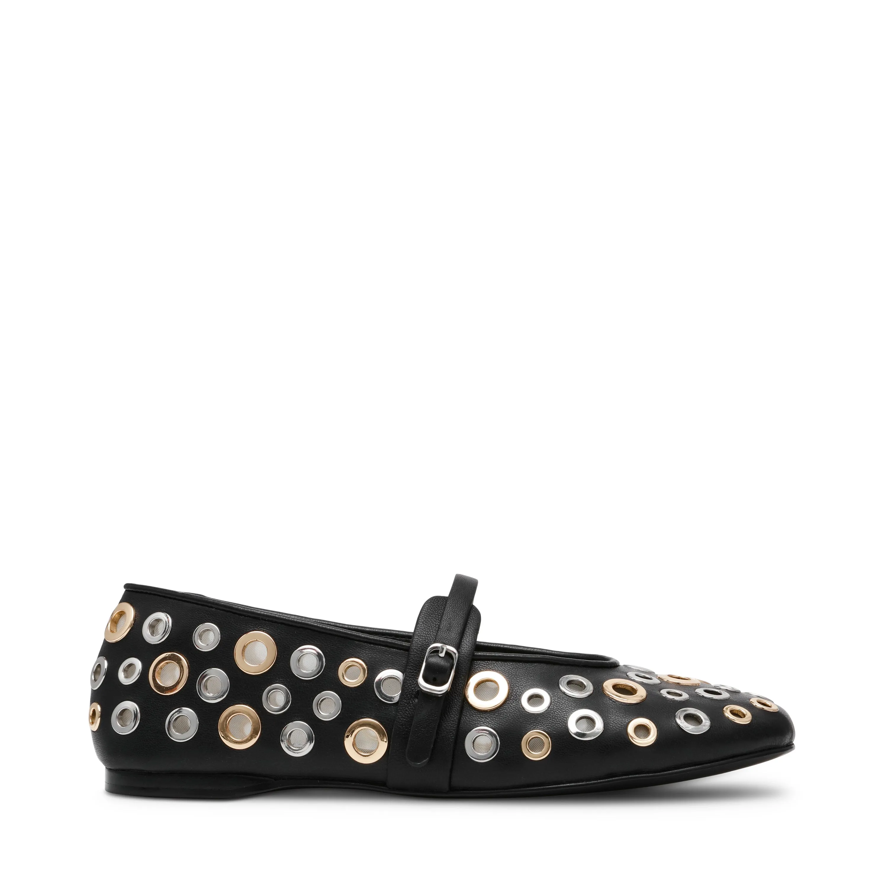 Rejoice-S Flat Shoe BLACK / SILVER GOLD