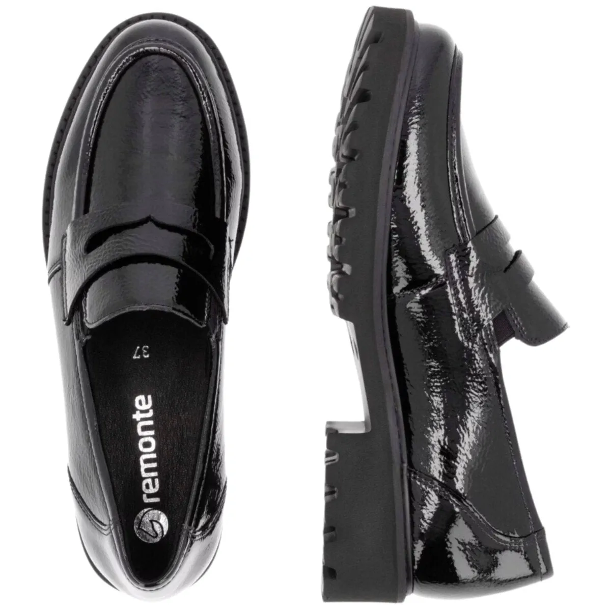Rieker Women's D8602-00 Black Patent