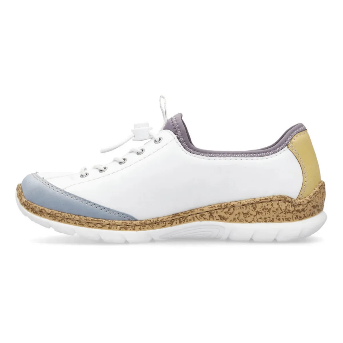 Rieker Women's N42K6-80 Nikita Aqua/White/Sun/Violet