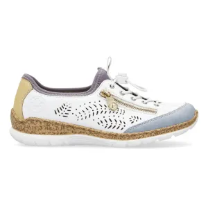 Rieker Women's N42K6-80 Nikita Aqua/White/Sun/Violet