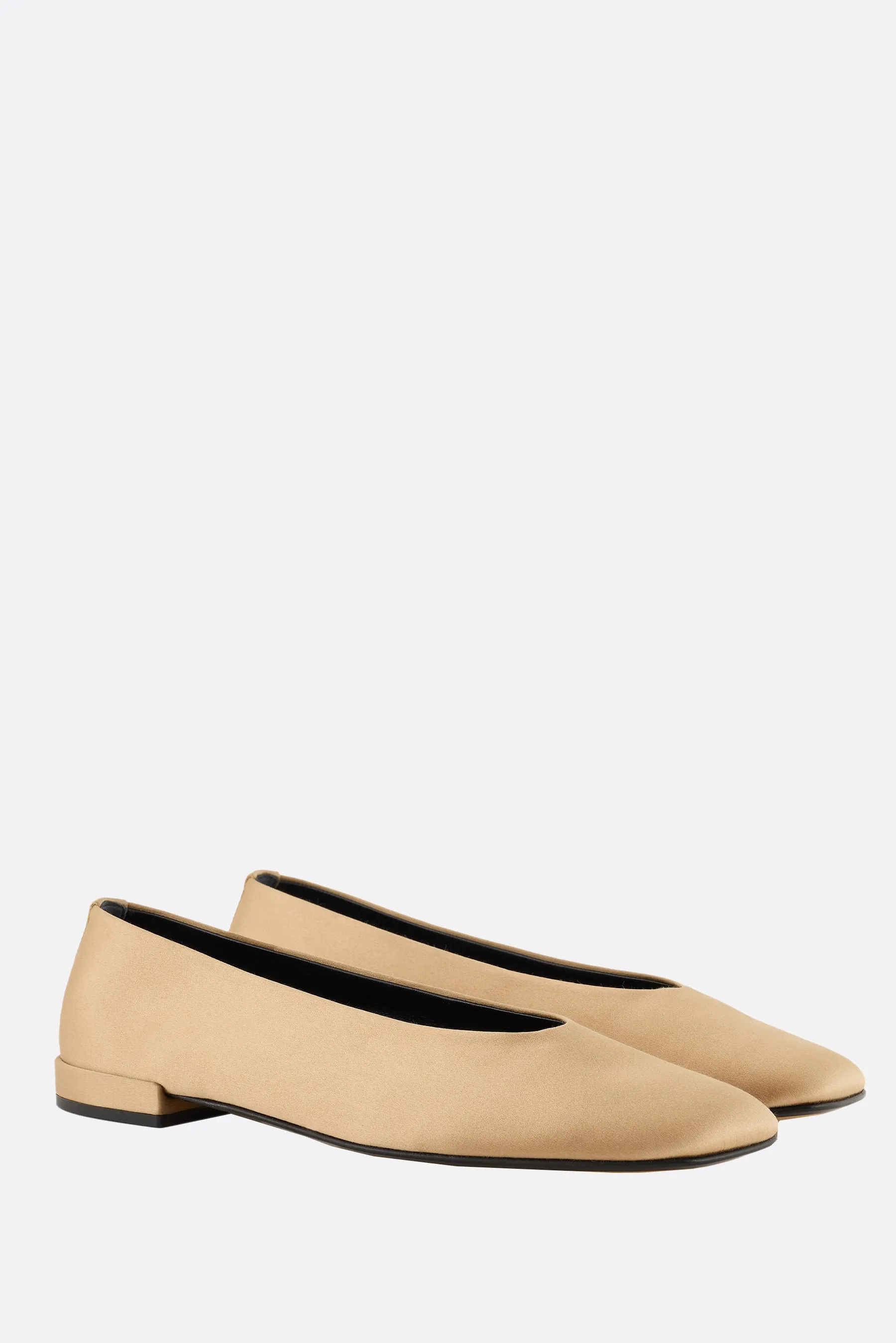 satin ballerinas