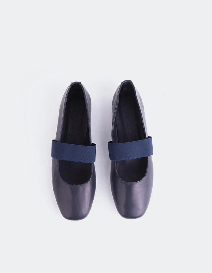Seraphina Navy Leather