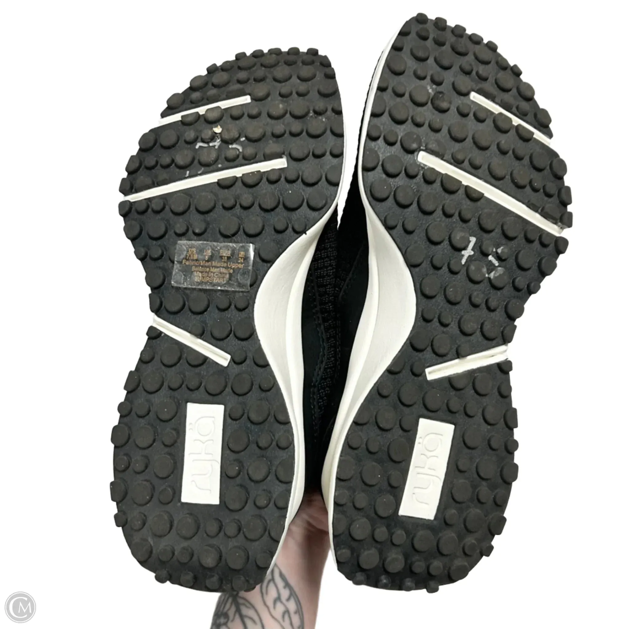 Shoes Athletic By Ryka In Black & White, Size: 7.5