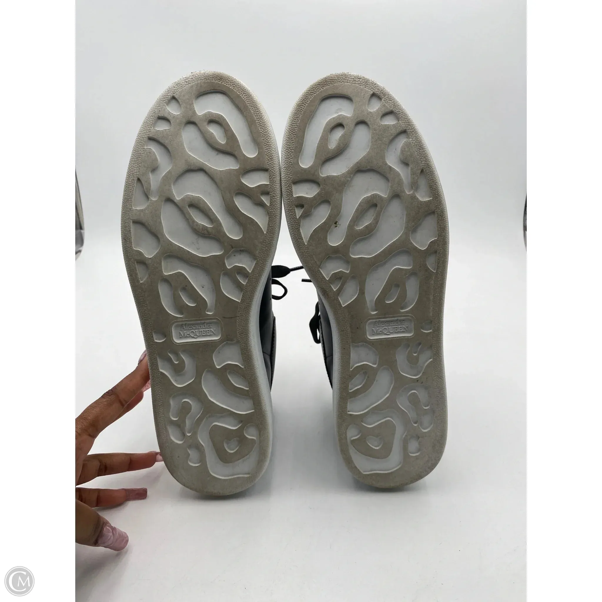 Shoes Luxury Designer By Alexander Mcqueen In Black & White, Size: 11