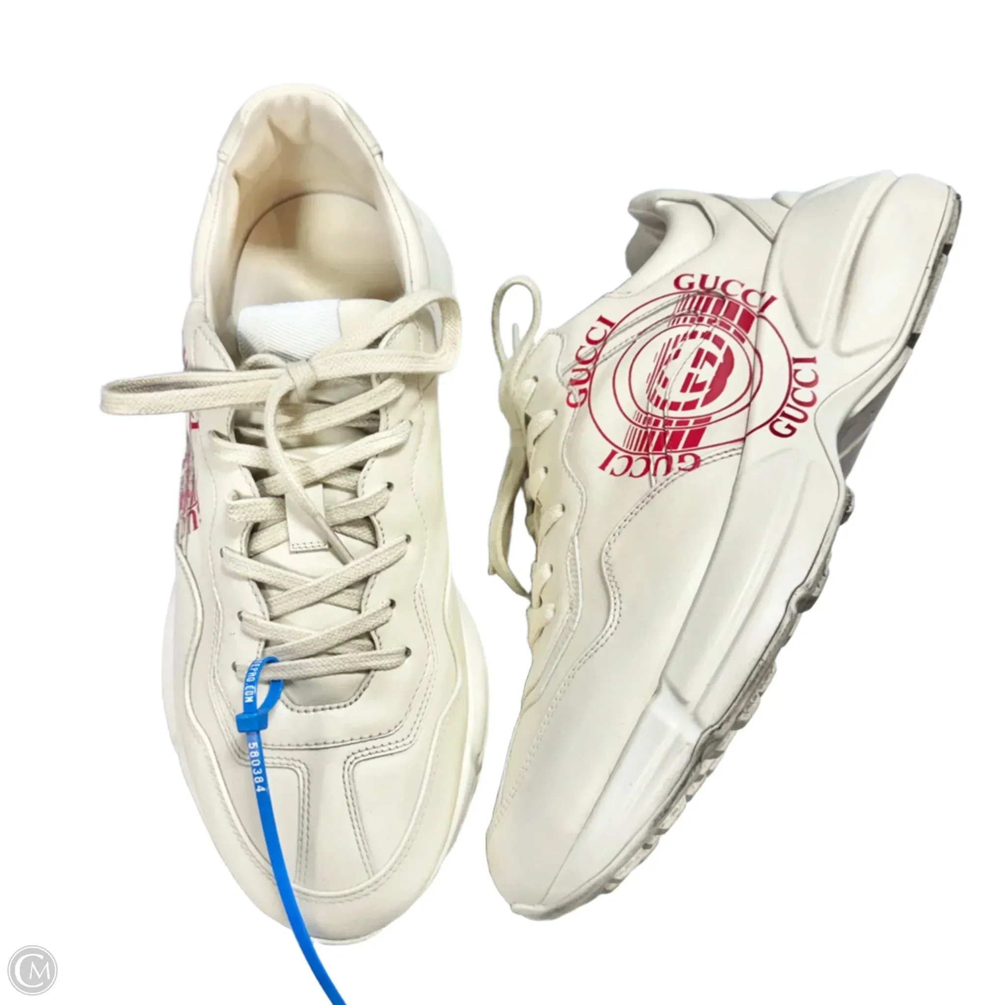 Shoes Luxury Designer By Gucci In White, Size: 11.5
