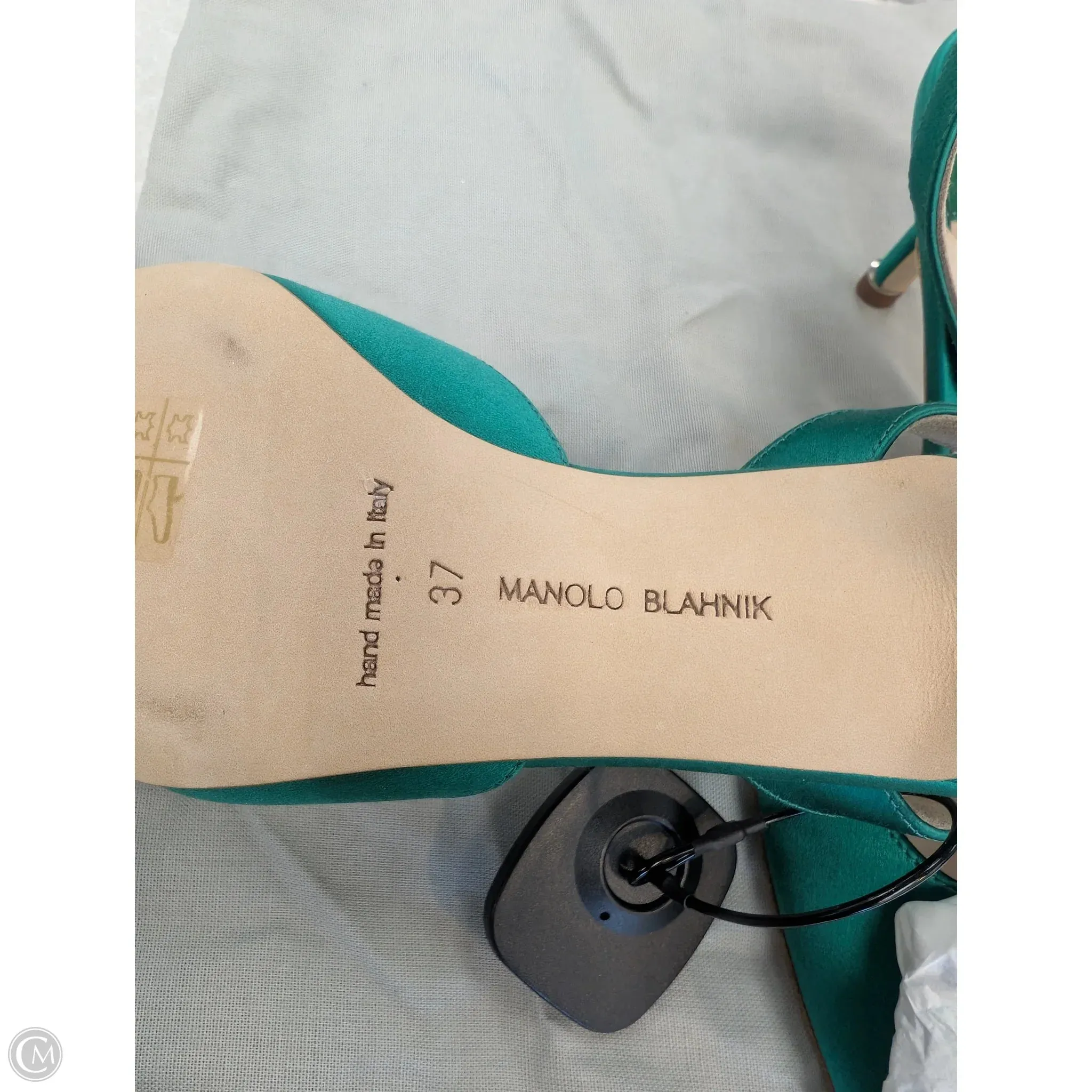 Shoes Luxury Designer By Manolo Blahnik In Green, Size: 6.5