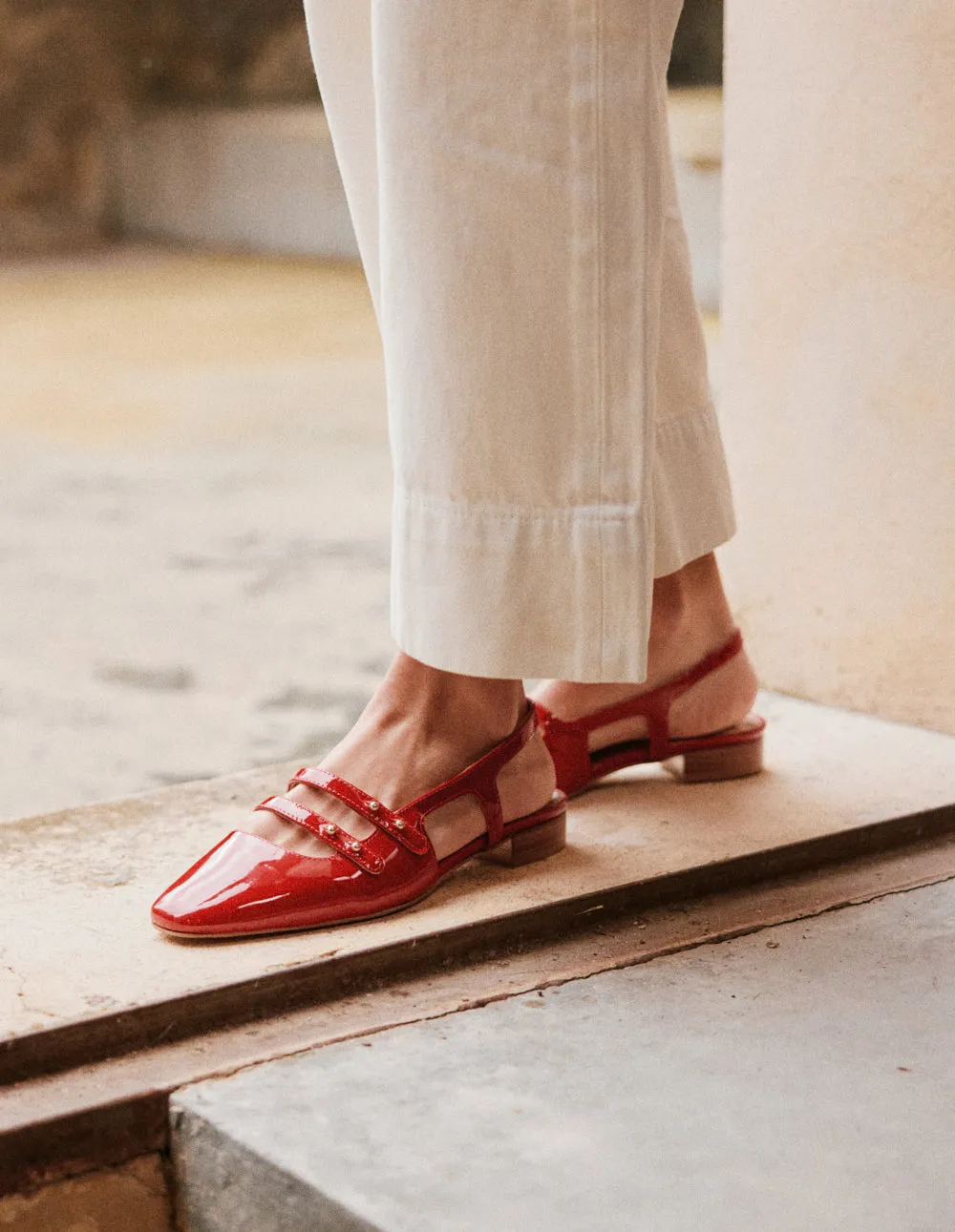 Soli Ballerinas - Red Patent Leather
