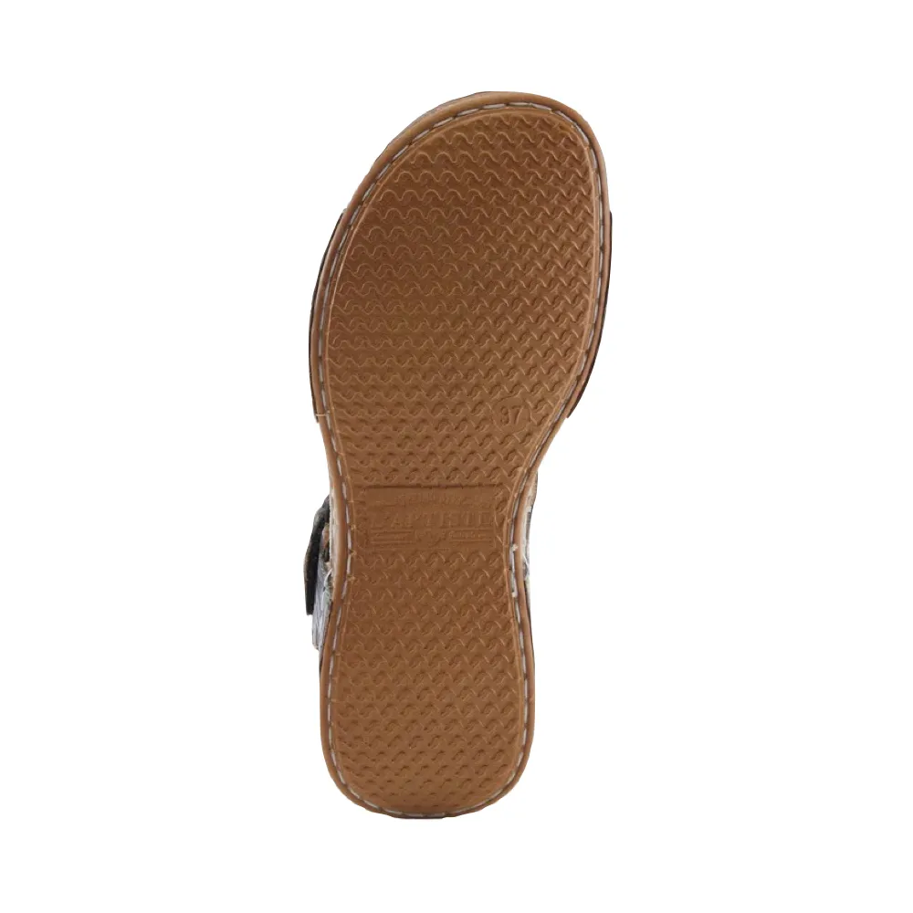 Spring Step Women's Popular Sandal in Black Multi