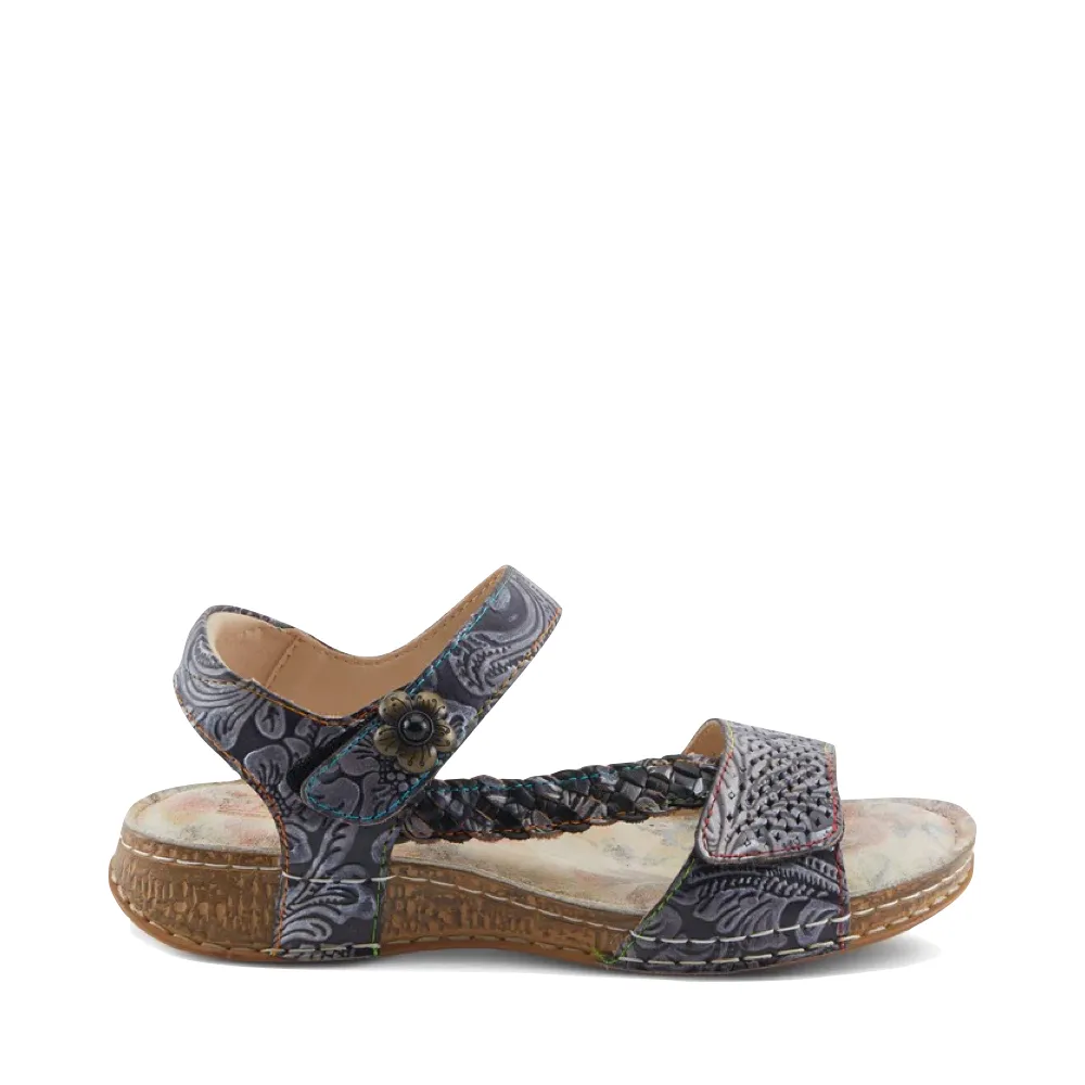 Spring Step Women's Popular Sandal in Black Multi