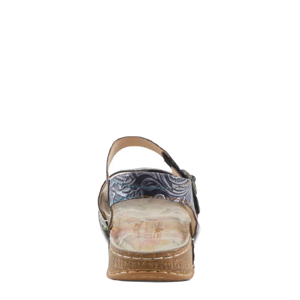 Spring Step Women's Popular Sandal in Black Multi