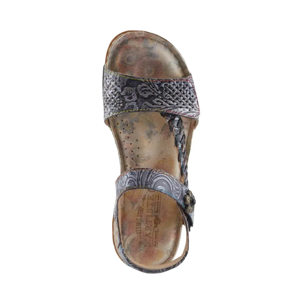 Spring Step Women's Popular Sandal in Black Multi