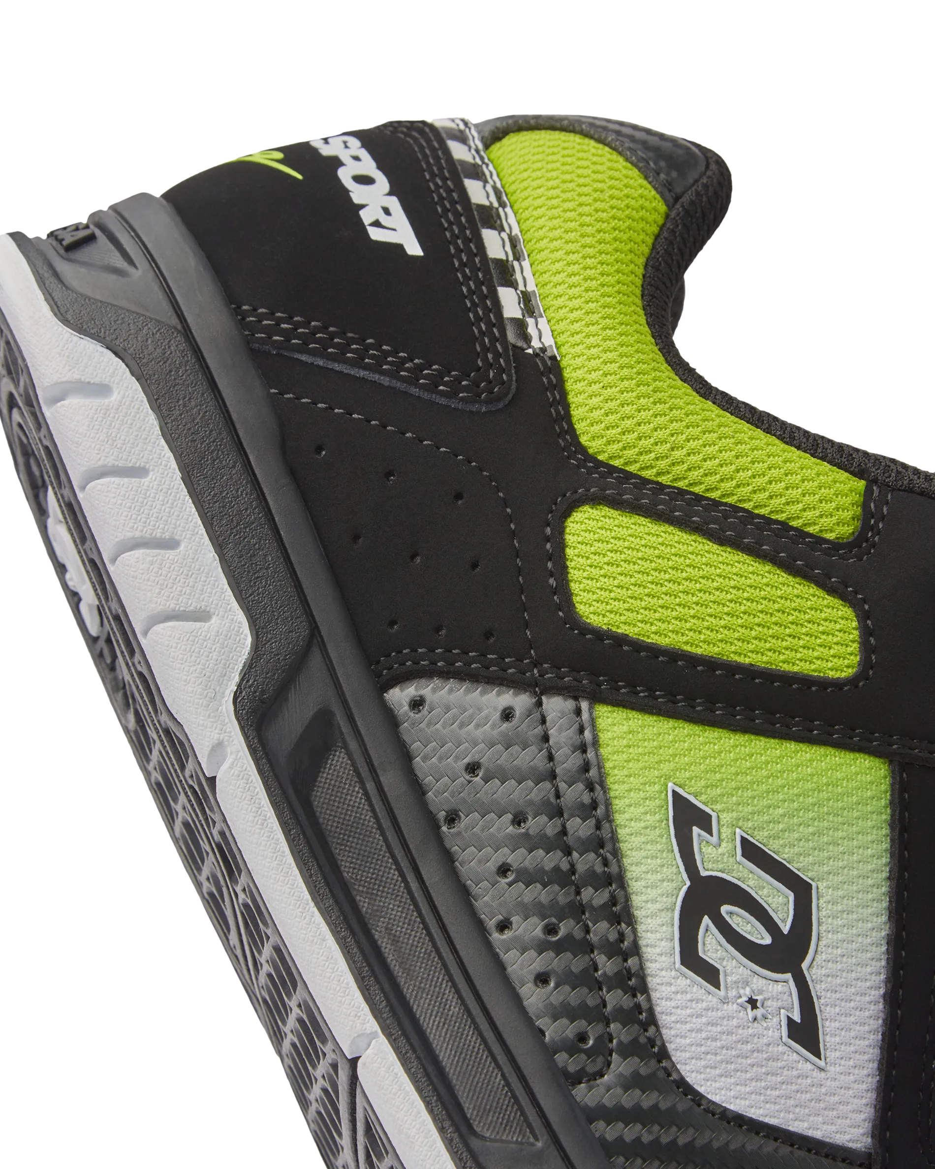 Stag Shoes in Black, Green & White