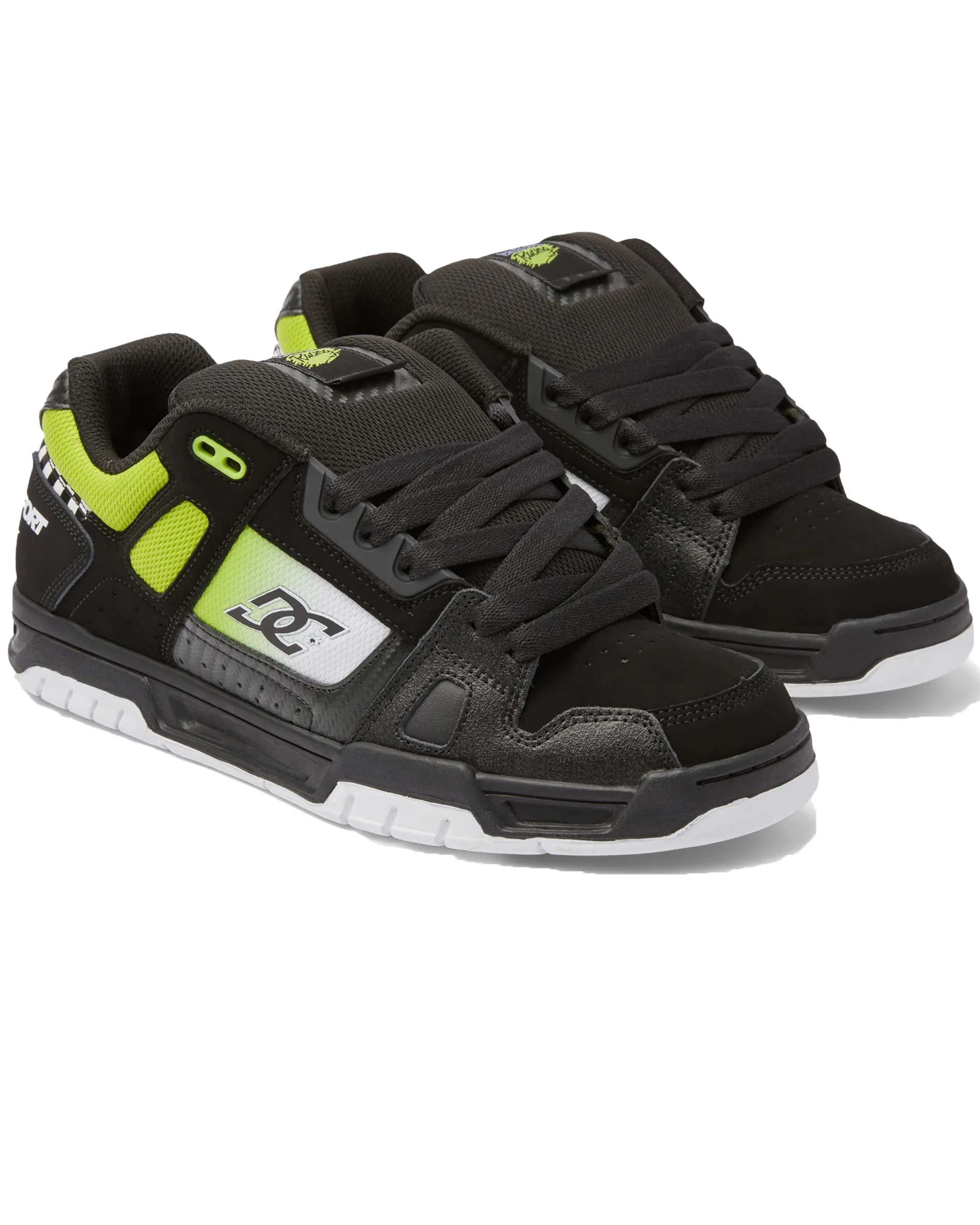Stag Shoes in Black, Green & White