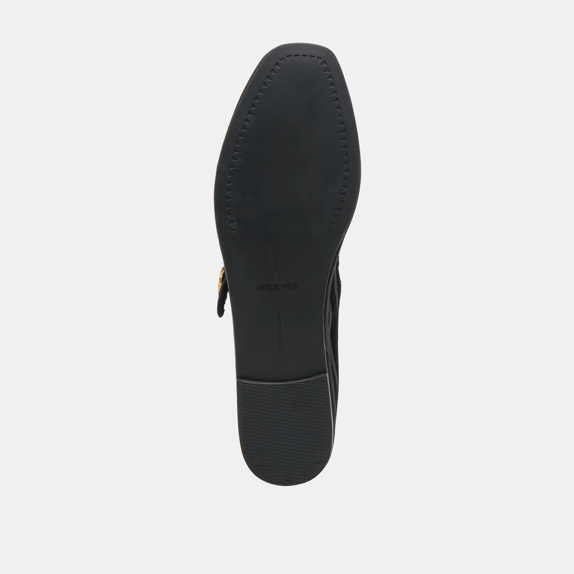 TAMEKA BALLET FLATS BLACK STRIPE MESH