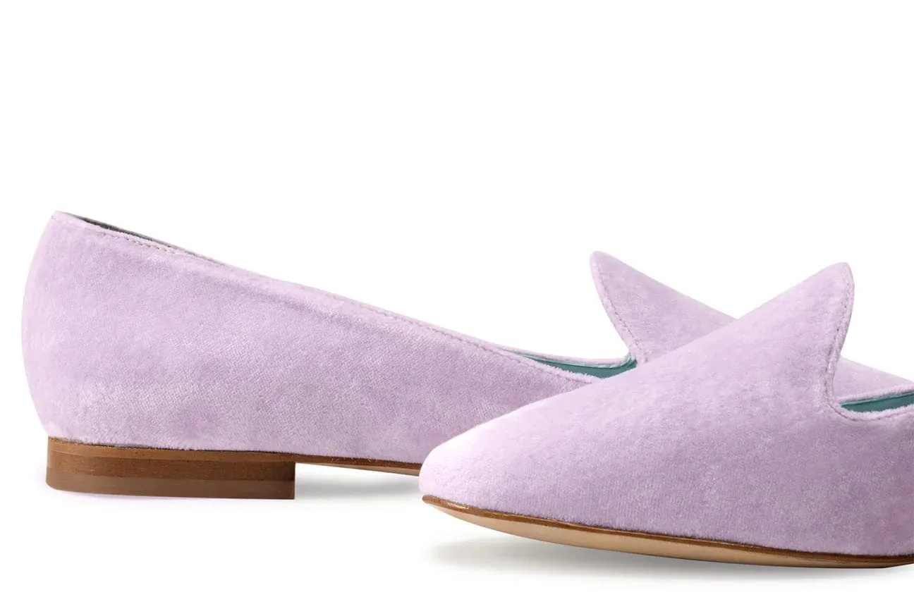 Tara Vegan Velvet Slipper Pumps | Lilac
