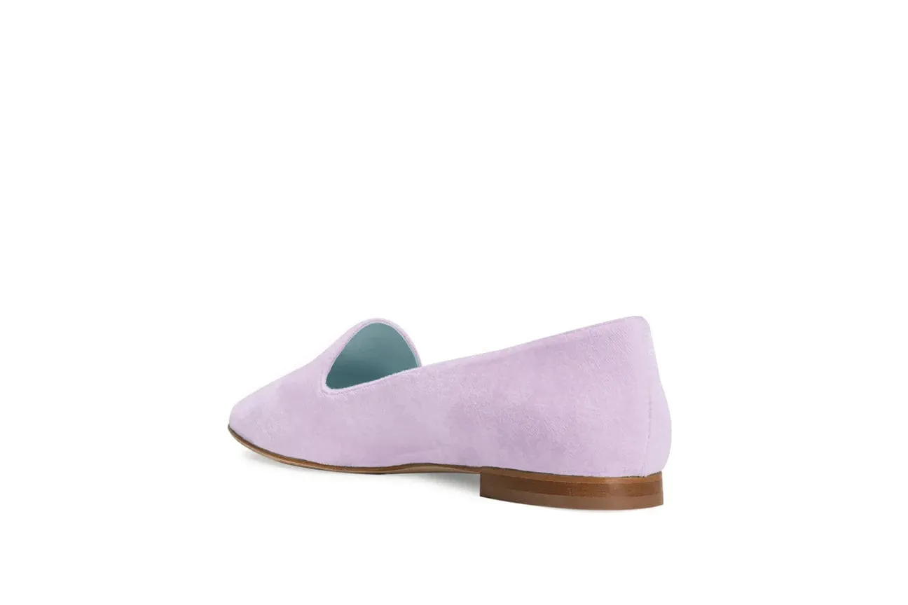 Tara Vegan Velvet Slipper Pumps | Lilac