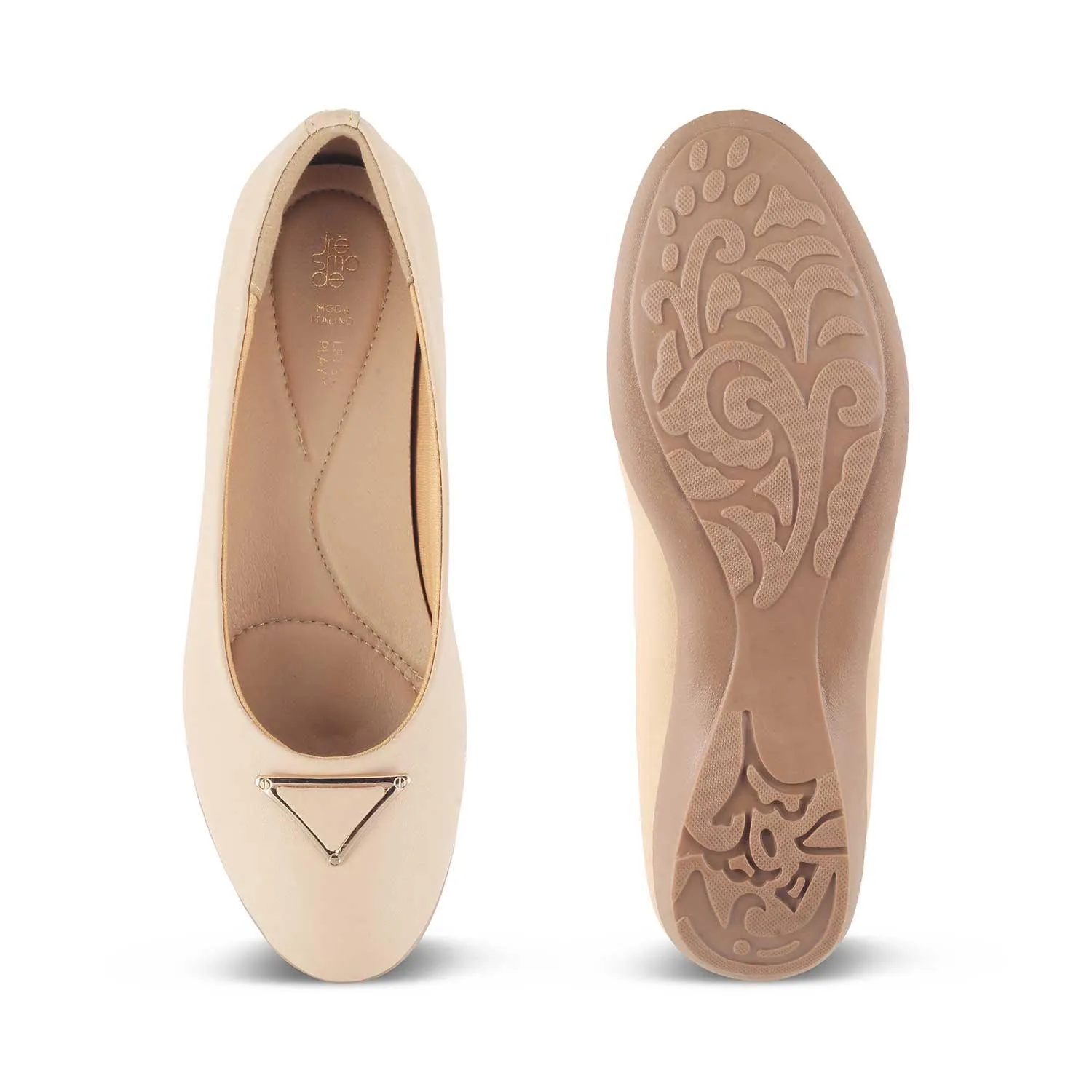 The Cheviz Beige Women's Dress Ballerinas Tresmode