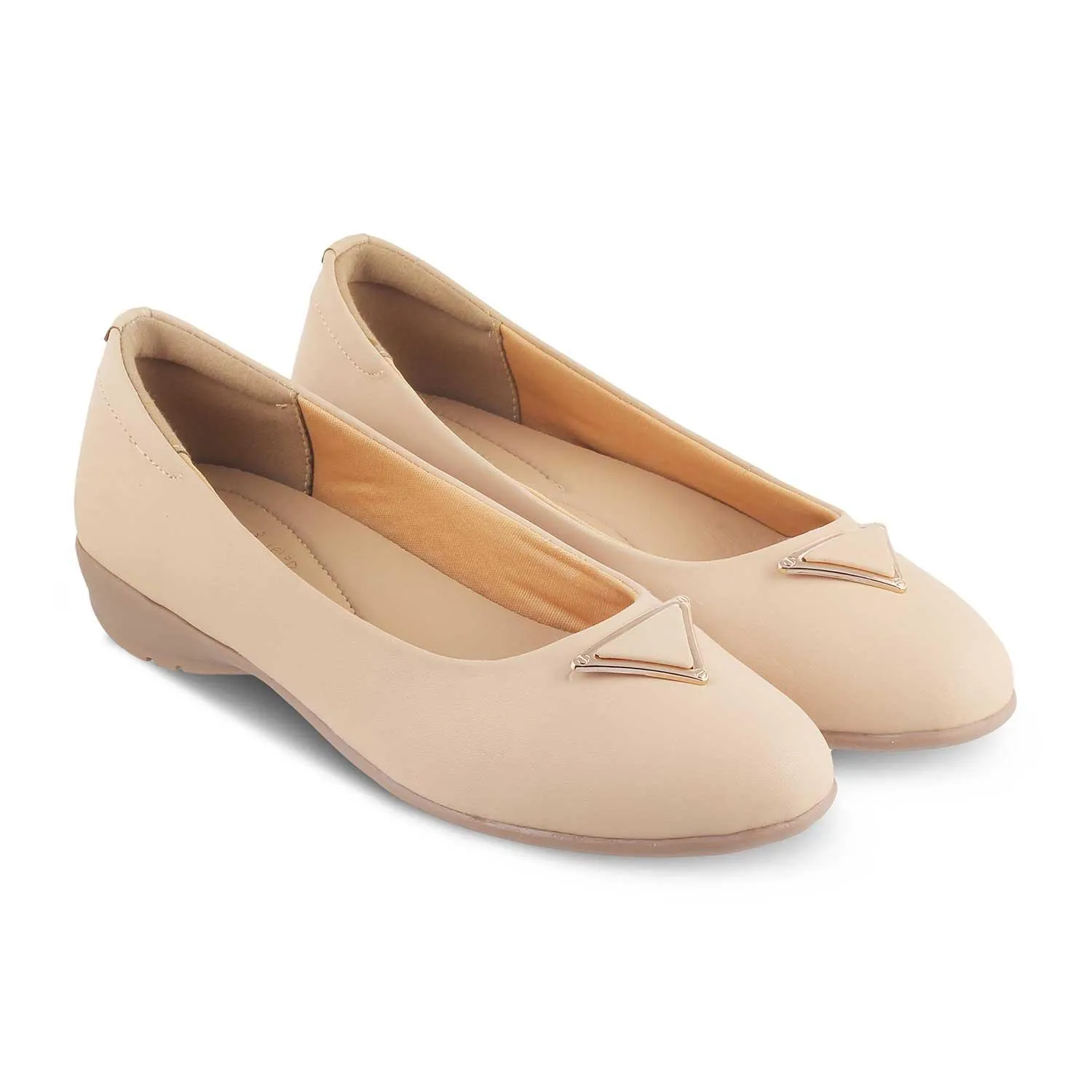 The Cheviz Beige Women's Dress Ballerinas Tresmode