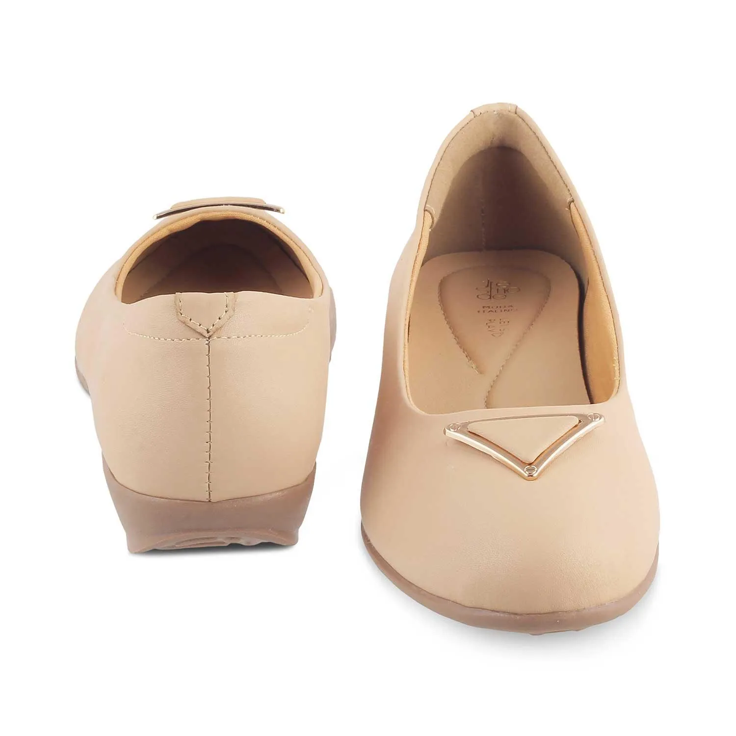 The Cheviz Beige Women's Dress Ballerinas Tresmode