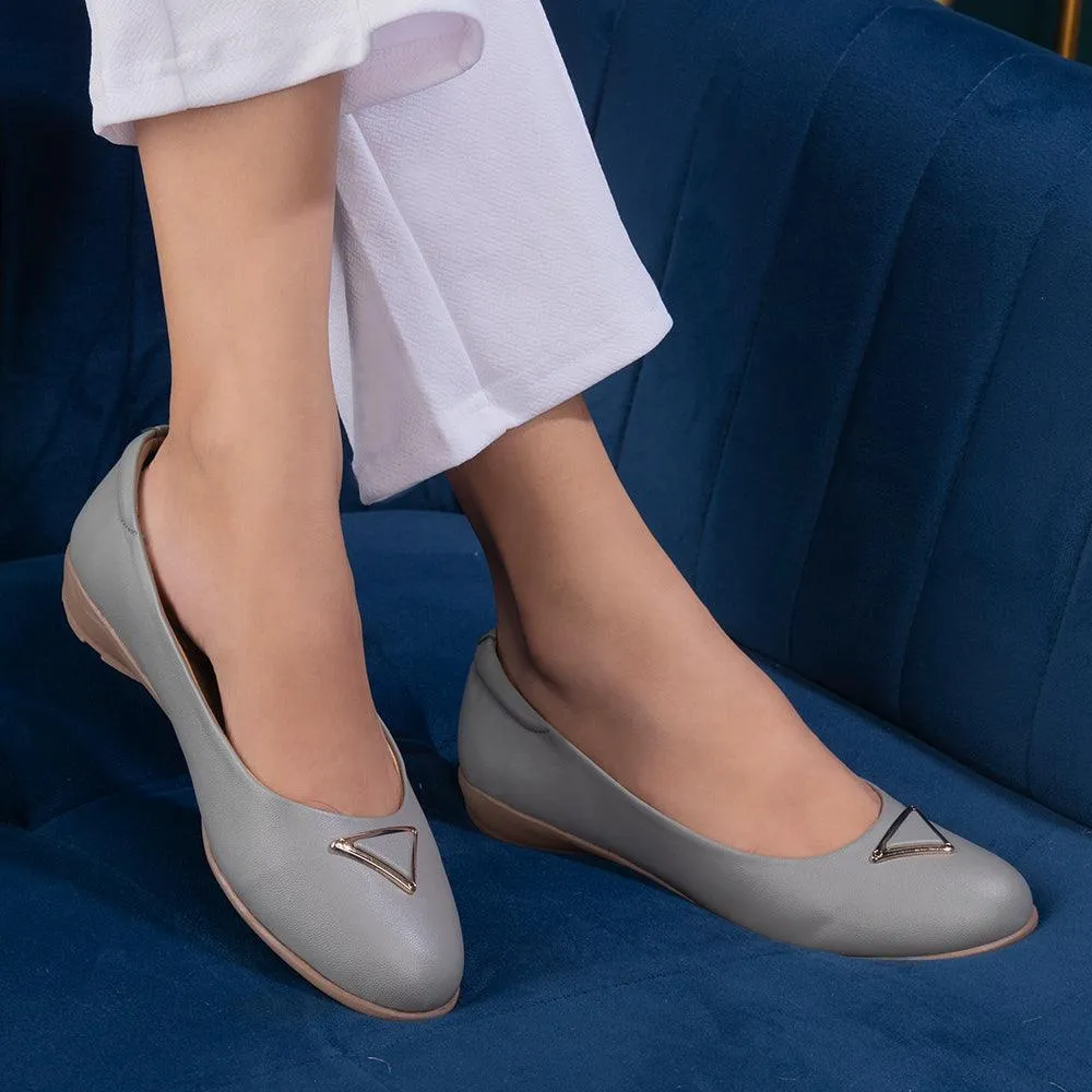 The Cheviz Grey Women's Dress Ballerinas Tresmode