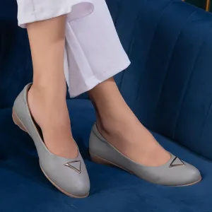 The Cheviz Grey Women's Dress Ballerinas Tresmode