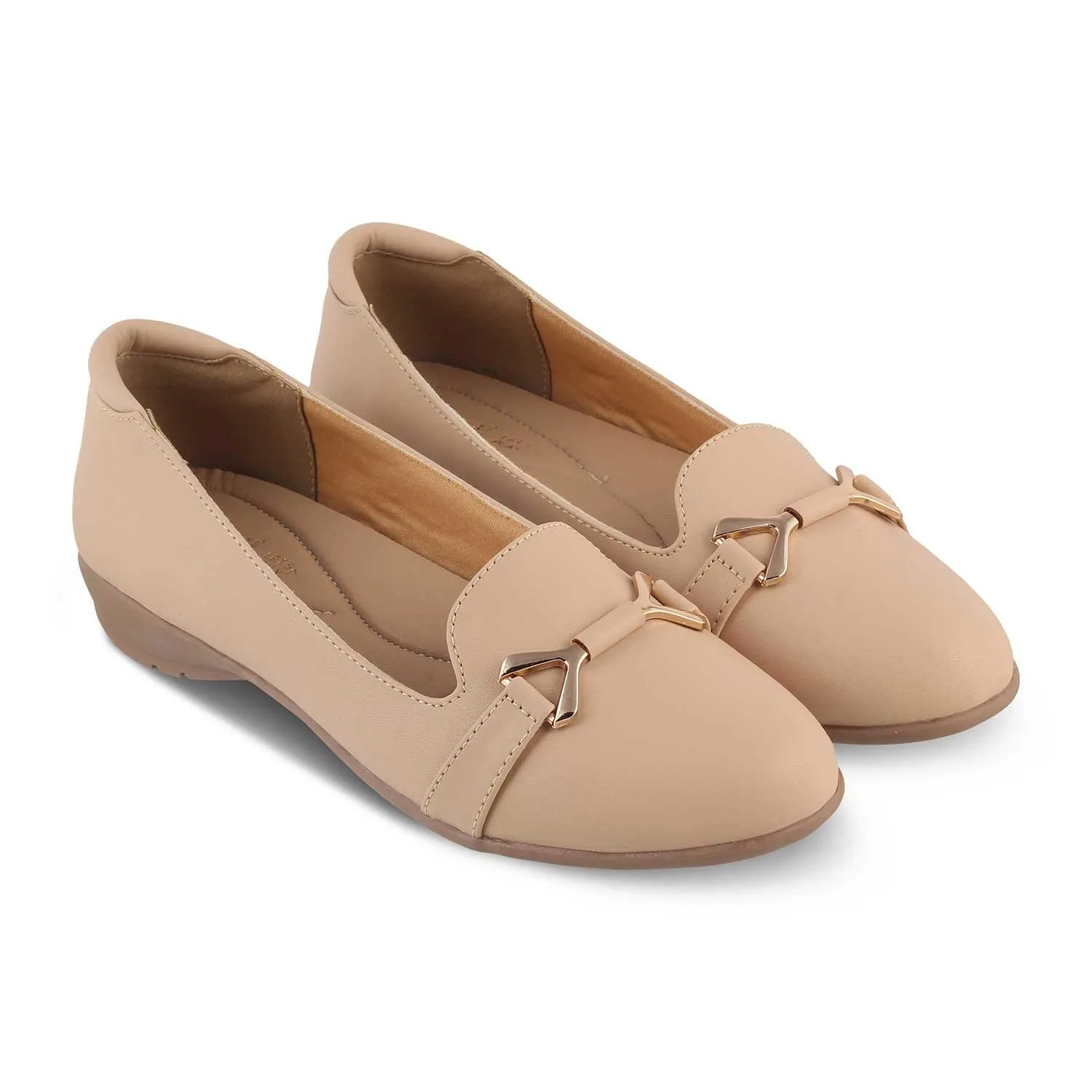 The Yorker Beige Women's Dress Ballerinas Tresmode