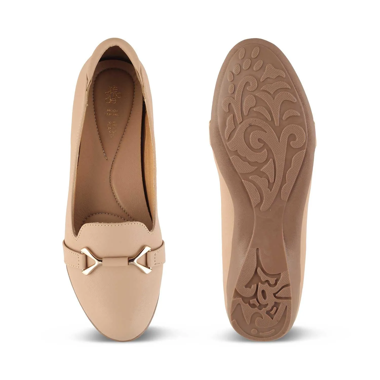 The Yorker Beige Women's Dress Ballerinas Tresmode