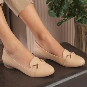 The Yorker Beige Women's Dress Ballerinas Tresmode
