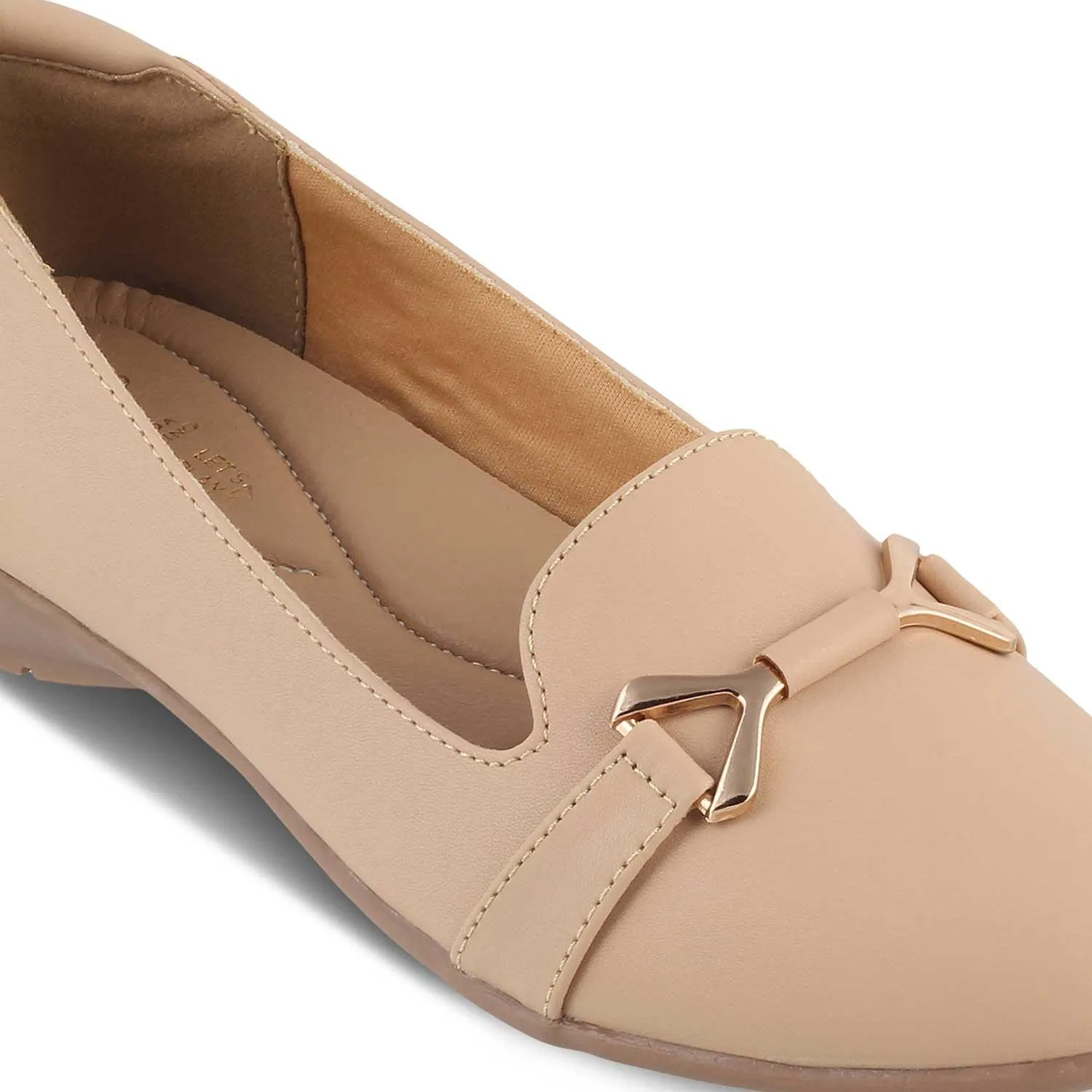 The Yorker Beige Women's Dress Ballerinas Tresmode