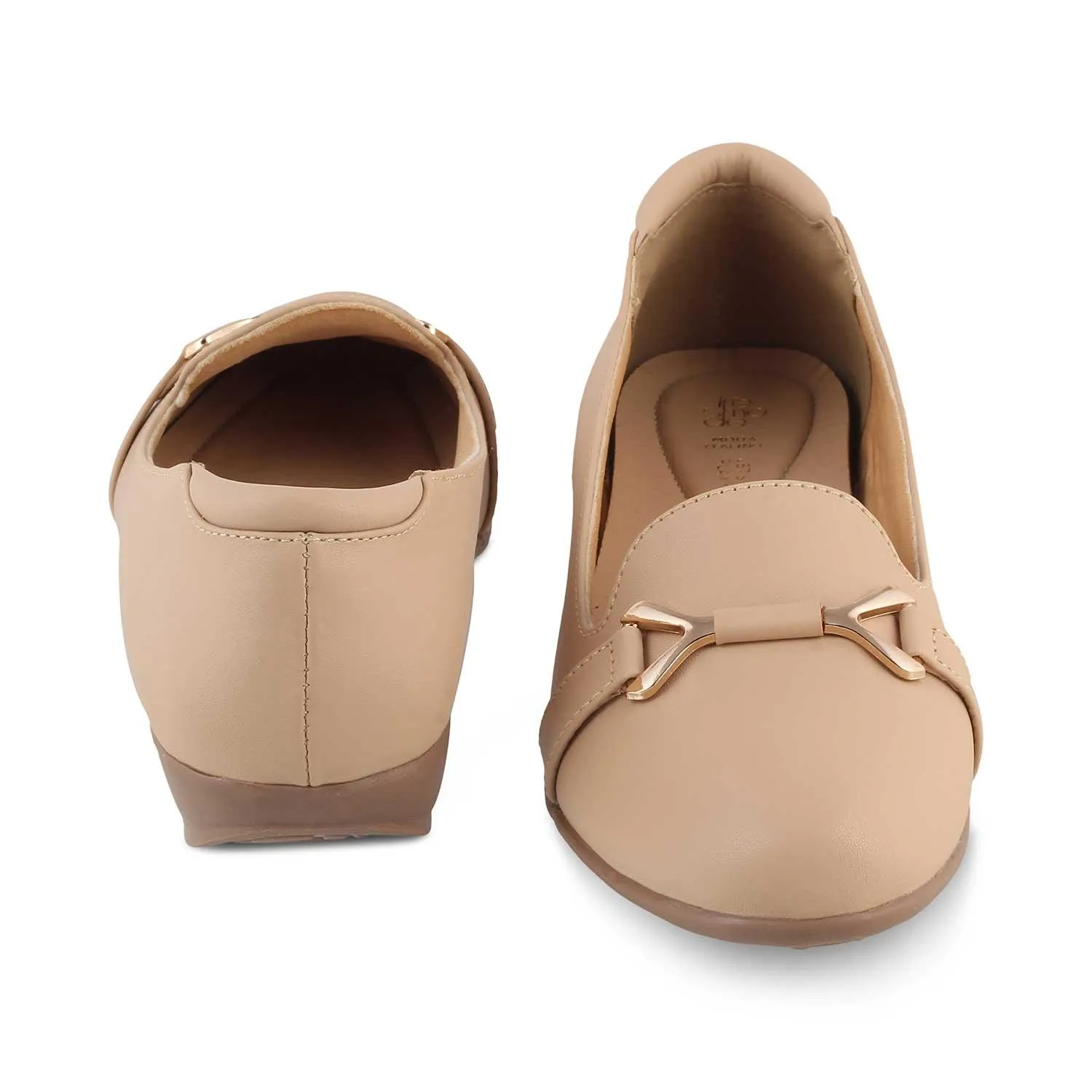 The Yorker Beige Women's Dress Ballerinas Tresmode